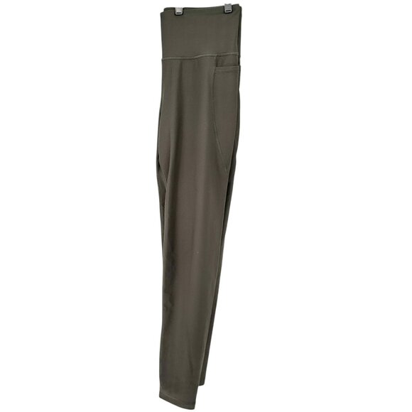 Old Navy Active Powersoft High-Rise Capris Pocket Leggings XL Tall Olive Green - Picture 7 of 8